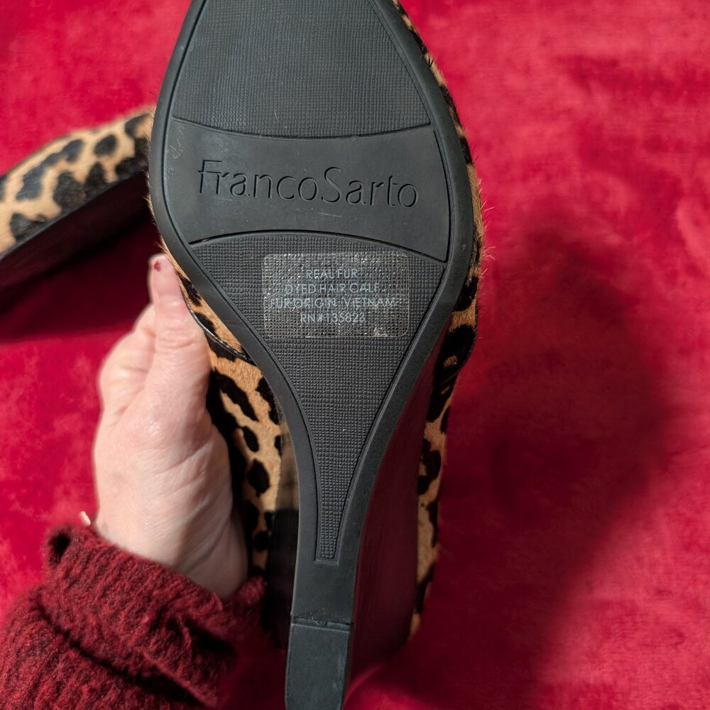Franco Sarto Animal Print Wedge Heel Size 6 NWOT - Picture 4 of 6
